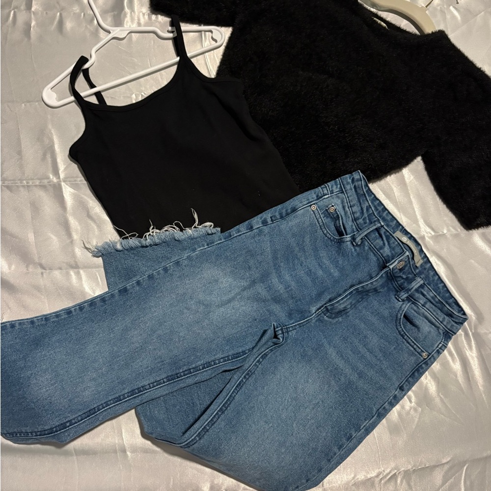 Stylish Kids Black and Blue Matching Set